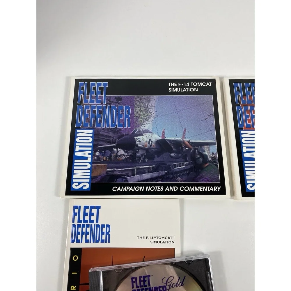 Fleet Defender Gold F-14 Tomcat Simulation Multimedia PC DOS Big Box CD-Rom CIB